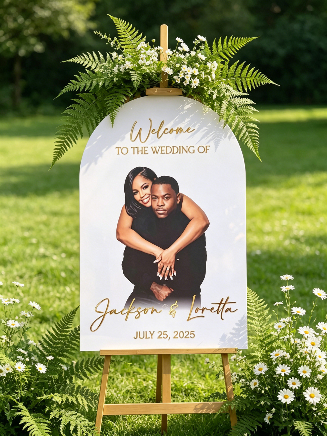 Custom Couple Photo Arch Acrylic Wedding Sign